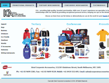 Tablet Screenshot of corporateaccessories.com.au